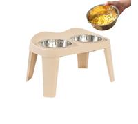 Gamelle surélevée pour chien - Double mangeoire pour nourriture et eau - Station d'alimentation pliable pour chien - Gamelle antidérapante pour soulager le cou et les articulations - Pour animaux de