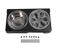 Gamelle surélevée pour Chien en Acier Inoxydable, Hauteur réglable, Base Stable et Pliable, gamelle surélevée pour Animaux de Compagnie, gamelle Double résistante à la Rouille,