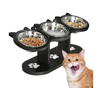 Gamelle Surélevée Réglable Pour Chien - Mangeoire Pour Animal Domestique Inclinée À 15°, Support Antidérapant, Ensemble De 3 Gamelles | Cuisine Extérieure Intérieure Salon Camping Balcon Appartement S