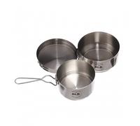 Gamelle trois pièces en acier inoxydable Alb