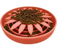 Gamelles à Alimentation Lente pour Animaux de comp Bol for Animaux à Alimentation Lente(Orange Red)