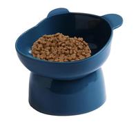 Gamelles Anti-vomi pour Chats D'intérieur, Bol Surélevé De Nourriture Chat Inclinable Gamelle Surélevée Peu Profonde Station d'alimentation - Nourriture Et Eau Profonen Étain