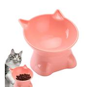 Gamelles anti-vomi pour chats d'intérieur, bol surélevé de nourriture pour chat inclinable à 15 degrés | Gamelle surélevée peu profonde de 13,5 cm, station d'alimentation pour animaux de compagnie ou
