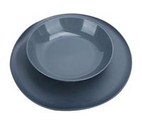 Gamelles antidérapantes et anti-déversement amovibles pour animaux de compagnie - Grande capacité - Design amovible - Facile à nettoyer - Plastique - Couleur : comme indiqué sur l'image (gris)