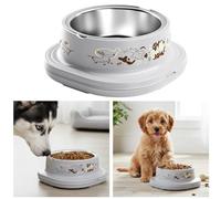 Gamelles antidérapantes pour Chiens de Taille Moyenne et, pour l'intérieur et l'extérieur (Blanc)