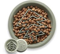 Gamelles de Noël pour chien en silicone de qualité supérieure pour des habitudes alimentaires saines avec design antidérapant, passent au lave-vaisselle et au micro-ondes, adaptées aux races de petite