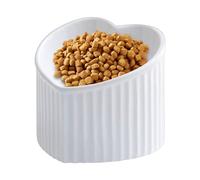 Gamelles de nourriture pour animaux de compagnie pour chats : assiette en céramique surélevée de 5,51 x 4,7 pouces, plateau d'alimentation incliné, pour animaux de compagnie en porcelaine longue durée