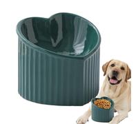 Gamelles de nourriture pour chats | Bol incliné en céramique pour l'alimentation en eau de chat, plat incliné en porcelaine en forme de cœur pour chats et animaux de compagnie, taille M