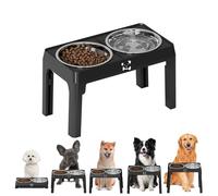 Gamelles Elevated Dog With Stand - Adjustable Raised Pet Feeding Station | 5 Height Levels For Small Medium Large Dogs | Cat Puppy Food Water Bowls For Joint Relief & Healthy Eating