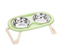 Gamelles ergonomiques pour chiens avec double bol Plat anti-éclaboussures pour une alimentation saine Couleur pastel Ne glisse pas Gamelle pour chat