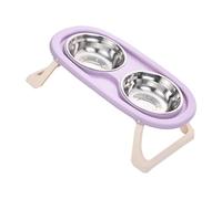Gamelles ergonomiques pour chiens avec double bol Plat anti-éclaboussures pour une alimentation saine Couleur pastel Ne glisse pas Gamelle pour chat
