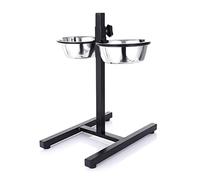 Gamelles et abreuvoirs réglables en acier inoxydable pour chien