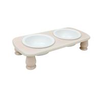Gamelles for Chats et Chiens, gamelles for Animaux de Compagnie, en céramique for Chiots, Support antidérapant Bambou for Petits Moyens d'intérieur