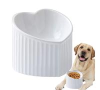 Gamelles inclinées en céramique pour chat - Gamelle inclinée en forme de cœur - En porcelaine peu profonde - Pour chats de petite et moyenne taille