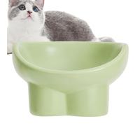 Gamelles larges surélevées pour chat en céramique | Gamelles larges sans stress pour chat - Prévient les vomissements - Protégez la colonne vertébrale de votre animal de compagnie - Gamelle surélevée