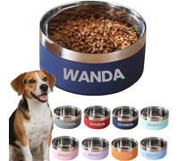 Gamelles personnalisées pour Chien et Chat en Acier Inoxydable, avec Gravure au Laser du nom de l'animal/Logo,Cadeaux pour Animaux de Compagnie (L)