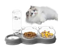 Gamelles pour chat - Distributeur d'eau automatique avec bouteille d'eau - Gamelles avec moustaches fontaine à boire,Pour chien lapin, chaton, toutes races, petit, moyen, grand, vacances balcon