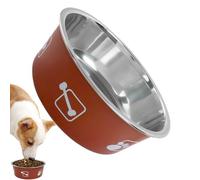 Gamelles pour chat en acier inoxydable - Plateau pour nourriture imprimé, gamelle grande capacité | Assiette anti-fuite, distributeur de nourriture en métal pour chiot, accessoire pour cage, ferme, vo