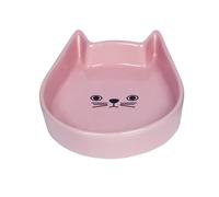 Nobby Bol en céramique pour Chat Kitty Face, Rose, 13 x 16 x 3 cm, 1 pièce