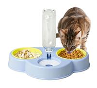 Gamelles pour Chat, Nourriture, Eau - Bouteille d'eau Auto 3 Bols Amovibles,Vaisselle pour Animal Fontaine Abreuvoir - pour Chatons D'Intérieur Chiens Petits Et