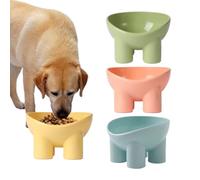 Gamelles pour chat - Station d'alimentation pour chat - Protection du cou - Support de jambe éléphant - Assiette à collation surélevée - Structure anti-fuite - Système alimentaire désordonné pour