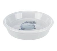 TRIXIE Gamelle en céramique pour un chat avec un motif de chat 0,25l/13cm gris