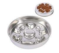 Gamelles pour chien à alimentation lente en acier inoxydable | Gamelle en métal pour chien - Gamelles d'alimentation lente pour chiens pour aliments secs et humides, acier inoxydable, prévient la hi