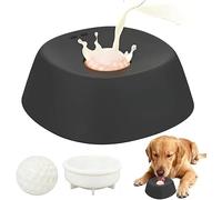 Gamelles pour chien à alimentation lente pour friandises liquides, bouillon d'os antidérapant, bol anti-déversement avec boule à rouler intégrée pour compléments alimentaires de petite, moyenne et