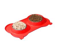 Gamelles pour Chien | Bol Double Nourriture Anti Renversement pour Chiot - Plateau Repas Amovible pour Taille Petit Moyen Grand Chiot,Petits Moyens Grands Chats Chiens Intérieur Extérieur