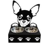 Gamelles pour chien - Gamelles créatives pour chiens - Gamelles amusantes et mignonnes pour chiens - Support amovible - Gamelle en acier inoxydable en fer forgé pour nourrir les chiens et nous