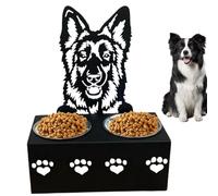 Gamelles pour chien - Gamelles créatives pour chiens - Gamelles amusantes et mignonnes pour chiens - Support amovible - Gamelle en acier inoxydable en fer forgé pour nourrir les chiens et nous