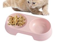 Gamelles pour chien | Macaron Elevated Cat Double Bowl - Ensemble de nourriture et de bols d'eau pour chiots - Gamelles pour nourrir les chiens de petite et moyenne taille, les chats, les chiots