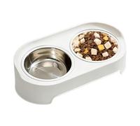 Gamelles pour Chien Plateau Double Antidérapant en Acier Inoxydable