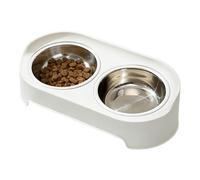 Gamelles pour Chien Plateau Double Antidérapant en Acier Inoxydable