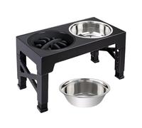 Gamelles pour Chien Surélevées - Support Réglable À 5 Niveaux - 2 Bols Surélevés Mange-Lent pour Nourriture - pour Chiot Chat Alimentation et Boisson Maison