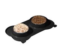 Gamelles pour Chiens - Bol Double Nourriture Anti Renversement pour Chiot | Plateau Repas Amovible pour Taille Petit Moyen Grand Chiot | D'Intérieur Et D'Extérieur Enrichissement