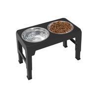Gamelles pour chiens en acier inoxydable - Gamelles pour chats et chiens fabriquées à partir de produits de qualité supérieure - Pas de déversement, double gamelle lourde pour une alimentation facile