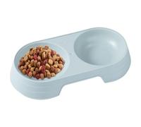 Gamelles pour Chiens, Gamelles Doubles surélevées Macaron pour Chien, Ensemble de Bols de Nourriture et d'eau pour Chiots, Bols pour Animaux de Compagnie pour Nourrir Les Chiots de Chats de