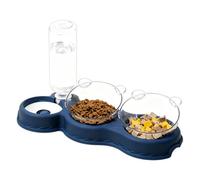 Gamelles pour Nourriture Chat | Dispenseur Incliné à 15° avec Base Anti-Glissement,Gamelle Double pour Nourriture et Eau | pour Chien Lapin Toutes Tailles - Usage Quotidien Nuit Intérieur Balcon