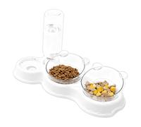 Gamelles pour Nourriture Chat | Distributeur Automatique Anti-Dérapant - Bol À Eau Anti-Chatouilles pour Moustaches | Adapté à Toutes Races (Chien, Lapin) - Maison, Voyage,