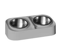 Gamelles pour nourriture et eau - Ensemble de gamelles doubles pour chaton, gamelles pour nourriture et eau, gamelles inclinées antidérapantes pour chiot, animal domestique, voyage, appartement, vie