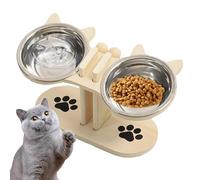 Gamelles pour Nourriture Et Eau pour Chat - Bol Réglable pour Chiens - Distributeur d'eau pour Chiot et Chaton - Usage Quotidien Maison Voyage Animaux Âgés