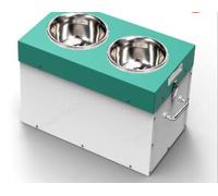Gamelles SuréLevéEs 2 en 1 pour Chien Gamelles SuréLevéEs avec Rangement Contenants De Rangement pour Nourriture pour Chien avec 2 en Acier Inoxydable Acier Galvanisé (45 Lbs)
