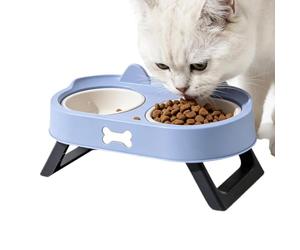 Gamelles surélevées anti-vomissements pour chat avec support | Gamelle surélevée pour chat pour votre maison, salon, cuisine, appartement, salle à manger, coin et tranquille en solo