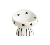Gamelles surélevées en céramique pour chat avec design large et peu profond - Gamelles adaptées aux vomissements et aux moustaches pour chats, chatons, chiots, lave-vaisselle (rouge) RmG480 (D, taille