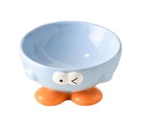 Gamelles surélevées en céramique pour chat - Gamelle inclinée pour nourriture ou eau avec joli motif d'expression pour animaux de petite et moyenne taille