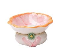 Gamelles surélevées en céramique pour chat - Plat d'alimentation inclinable, assiette de repas féline surélevée, serveur pour chat compatible avec les moustaches | Bol à manger Anti-vomi, lavable au l