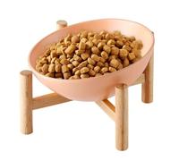 Gamelles surélevées en céramique pour chien - Gamelles en céramique anti-déversement | Gamelle anti-vomi avec support en bois antidérapant pour chatons, chiots