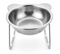 Gamelles surélevées et inclinées pour Chat, Bol de Nourriture surélevé et Plat d'eau dans Un Support antidérapant en Acier Inoxydable pour Une Alimentation Facile, Une Digestion améliorée
