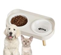 Gamelles surélevées pour animaux de compagnie - Mangeoire antidérapante en céramique, station d'alimentation pour chat et chien pour une alimentation confortable, conception surélevée stable, bol de n